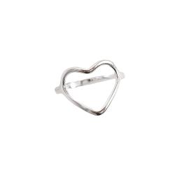 Anel coração vazado 12mm