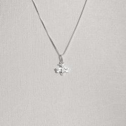 Colar pingente abelha detalhe zircônias 10mm 40cm