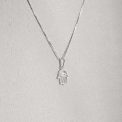 Colar pingente mão 12mm 40cm