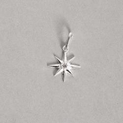 Pingente estrela 8 pontas 13mm
