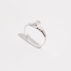 Anel solitário navete trabalhado