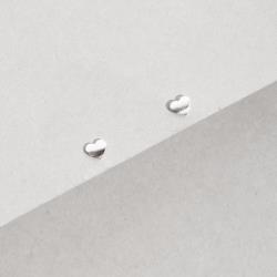 Brinco coração liso 5mm