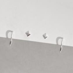 Dupla quadrado 3mm e argola 12mm