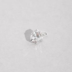 Pingente zircônia coração 10mm