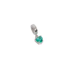 Berloque pingente zircônia coração turmalina 5mm