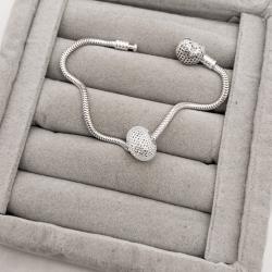 Berloque separador renda Italiana escrito amor eterno 13mm