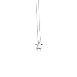 Colar pingente menina 13mm 45cm