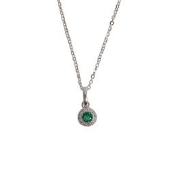 Colar pingente zircônia turquesa com cravejado 6mm caixa alta corrente cadeadinho 40cm