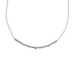 Pulseira entremeios bolas e canutilhos 19cm