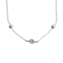 Pulseira entremeio zircônia 7mm com bolas corrente cartier 19cm
