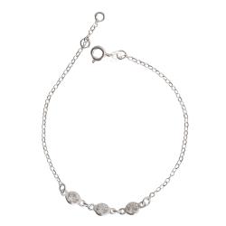 Pulseira entremeios zircônias 5mm 19cm