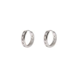 Argola click com zircônias frente e verso 14mm