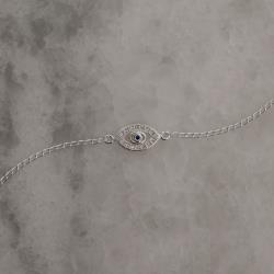 Pulseira entremeio olho com zircônias 14mm