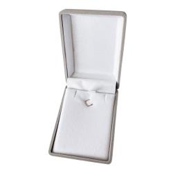 Porta joias colar 57 x 76mm cinza interior branco