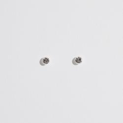 Brinco zircônia redonda embutida 3mm cristal