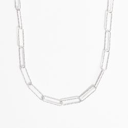 Corrente elo longo facetado 4.0 45cm