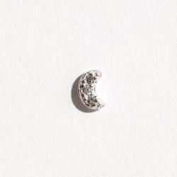 Piercing haste lua cravejada 5mm orelha direita