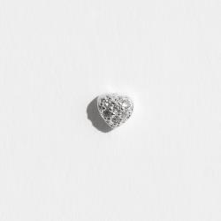Piercing haste coração cravejado cristal 5mm
