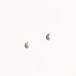 Brinco lua com cravejado 5mm