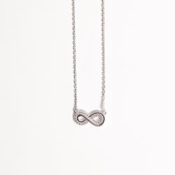 Colar entremeio infinito com cravejado 15mm corrente cadeado 40+5cm