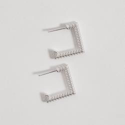 Argola quadrada renda Italiana 17mm tarraxa