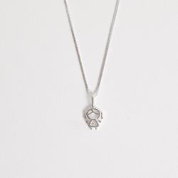 Colar pingente menina com zircônias 12mm 45cm