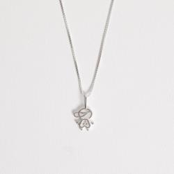 Colar pingente menino com zircônias 13mm 45cm