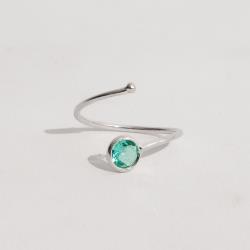 Anel bola e zircônia acqua 5mm regulável P