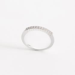 Anel meia aliança moissanite 1.5mm 