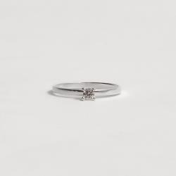 Anel solitário zircônia 3mm fio quadrado
