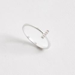 Anel palito cravejado 6mm