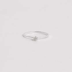 Anel fino solitário 3mm