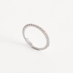 Anel aliança cravejada 1.5mm