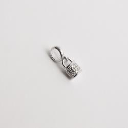 Berloque pingente cadeado cravejado 8mm