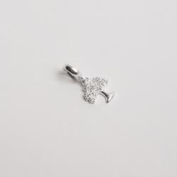 Berloque pingente árvore com zircônias 11mm