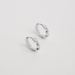 Argola click corrente com zircônias 14mm detalhe corações vazados