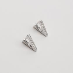Argola click triângulo cravejado 11mm