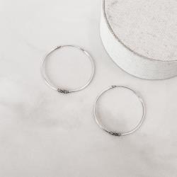 Argola indiana detalhe tribais 41mm envelhecida