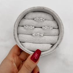 Anel corrente elos ovais